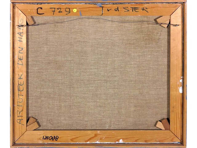 Jan van der ster - olie op doek - 50x60 cm - 1986 - afbeelding 4 van  4