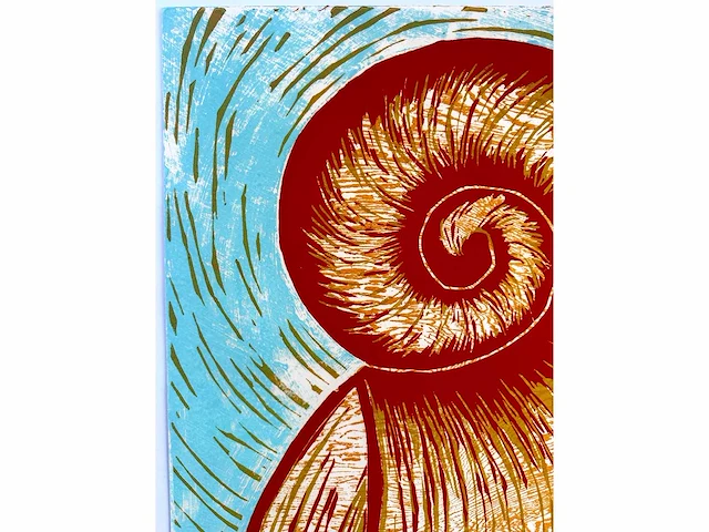 Janeke wienk - kleurenhoutsnede - 50x65cm - 1990 - afbeelding 5 van  6