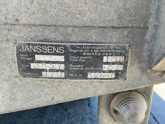 Janssens sbs7 aanhangwagen - afbeelding 9 van  9