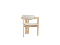 Japandi eetkamerstoel naturel (6x) - afbeelding 4 van  6