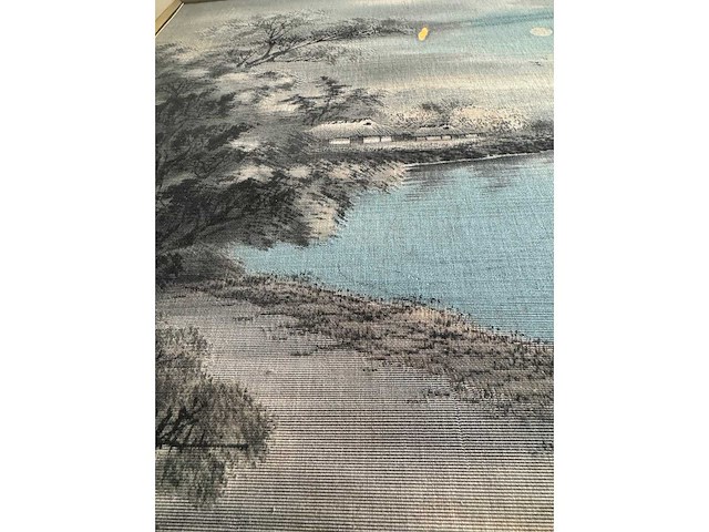 Japanese yuzen birodo velvet painting - afbeelding 4 van  33