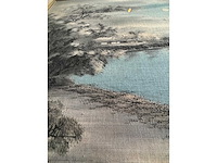 Japanese yuzen birodo velvet painting - afbeelding 4 van  33