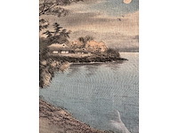 Japanese yuzen birodo velvet painting - afbeelding 5 van  33
