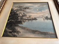 Japanese yuzen birodo velvet painting - afbeelding 6 van  33