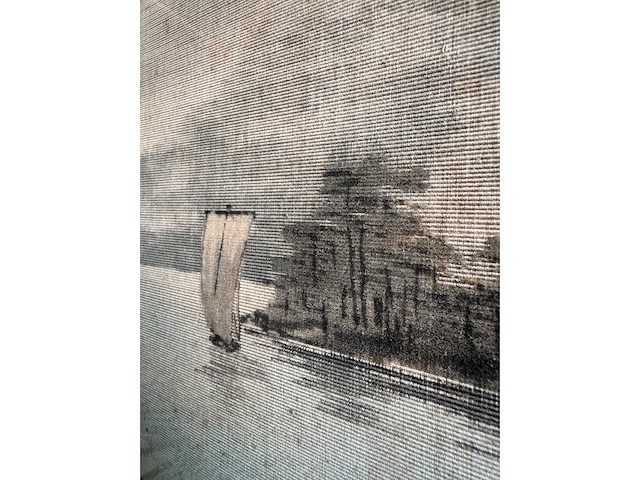 Japanese yuzen birodo velvet painting - afbeelding 32 van  33