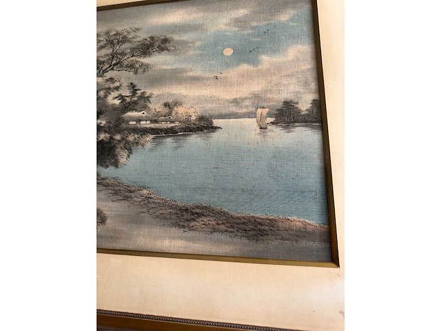 Japanese yuzen birodo velvet painting - afbeelding 14 van  27