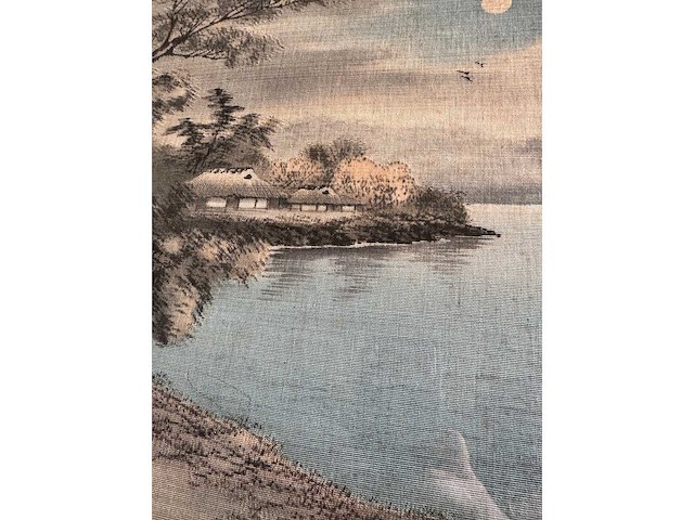 Japanese yuzen birodo velvet painting - afbeelding 4 van  27