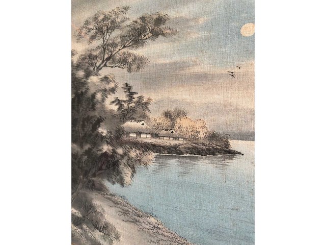 Japanese yuzen birodo velvet painting - afbeelding 11 van  27