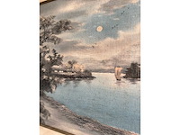 Japanese yuzen birodo velvet painting - afbeelding 12 van  27
