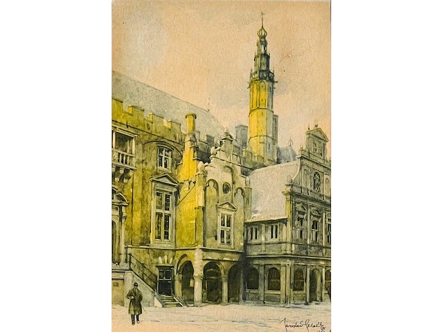 Jaroslav setelik - aquarel - ingelijst - afbeelding 2 van  9
