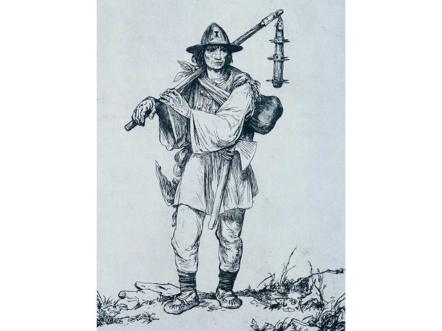 Jaroslav vodraska - hussitische krijger - ets - afbeelding 2 van  3