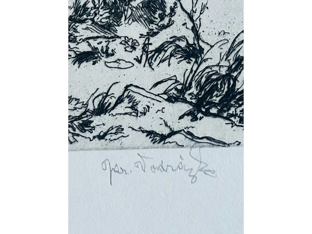 Jaroslav vodraska - hussitische krijger - ets - afbeelding 3 van  3