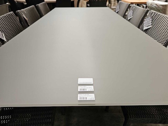 Jati-kebon - alu tuintafel arolla taupe 220 x 100cm + taupe glas - afbeelding 3 van  3