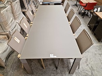 Jati-kebon - alu tuintafel arolla xl champagne 280 x 110cm + taupe glas - afbeelding 3 van  4