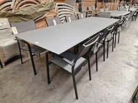 Jati-kebon - alu tuintafel bellagio charcoal mat 220-290cm x 100cm uitschuifbaar - afbeelding 1 van  12