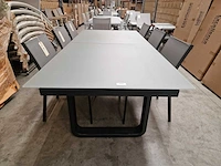 Jati-kebon - alu tuintafel bellagio charcoal mat 220-290cm x 100cm uitschuifbaar - afbeelding 12 van  12