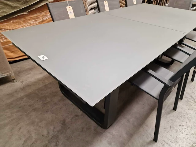 Jati-kebon - alu tuintafel bellagio charcoal mat 220-290cm x 100cm uitschuifbaar - afbeelding 8 van  12