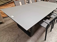 Jati-kebon - alu tuintafel bellagio charcoal mat 220-290cm x 100cm uitschuifbaar - afbeelding 8 van  12
