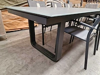 Jati-kebon - alu tuintafel bellagio charcoal mat 220-290cm x 100cm uitschuifbaar - afbeelding 9 van  12