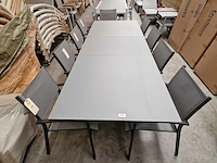 Jati-kebon - alu tuintafel bellagio charcoal mat 220-290cm x 100cm uitschuifbaar - afbeelding 11 van  12