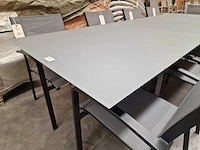Jati-kebon - alu tuintafel bellagio charcoal mat 220-290cm x 100cm uitschuifbaar - afbeelding 3 van  12