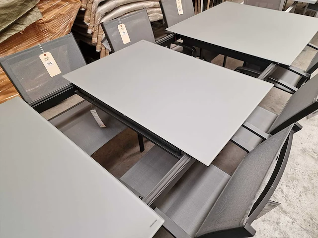 Jati-kebon - alu tuintafel bellagio charcoal mat 220-290cm x 100cm uitschuifbaar - afbeelding 4 van  12
