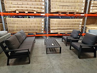 Jati-kebon - lounge set merano antraciet met kussens olefin antraciet - afbeelding 2 van  9