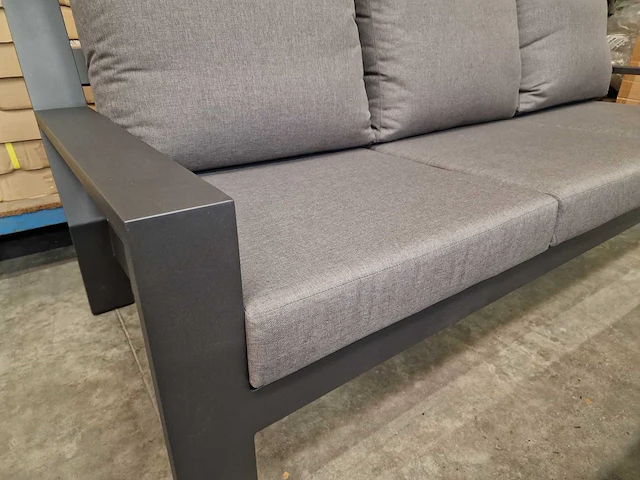 Jati-kebon - lounge set merano antraciet met kussens olefin antraciet - afbeelding 4 van  10