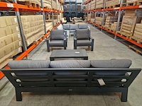 Jati-kebon - lounge set merano antraciet met kussens olefin antraciet - afbeelding 9 van  10
