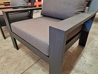 Jati-kebon - lounge set merano antraciet met kussens olefin antraciet - afbeelding 6 van  9