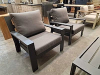 Jati-kebon - lounge set merano antraciet met kussens olefin antraciet - afbeelding 3 van  10