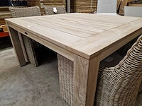 Jati-kebon teak tuintafel coventry 150cm x 150cm instant grey - afbeelding 4 van  4