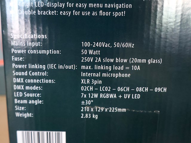 Jb systems led plano (x3) - afbeelding 10 van  12