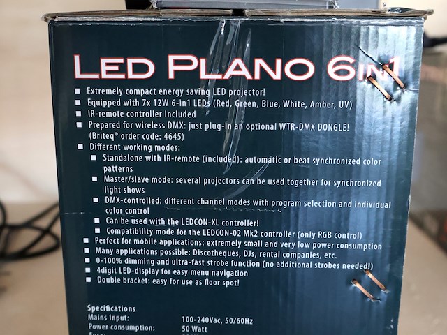 Jb systems led plano (x6) - afbeelding 6 van  8
