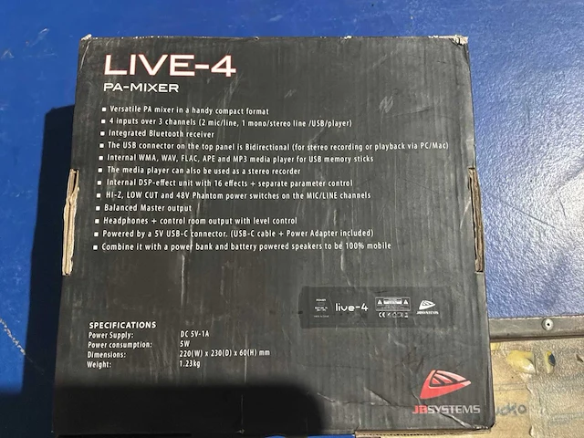Jb systems live-4 analoge mengtafel - afbeelding 6 van  6