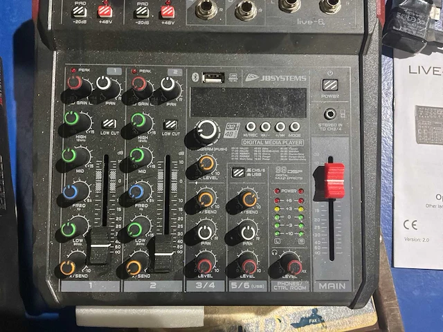 Jb systems live-6 analoge mengtafel - afbeelding 4 van  5
