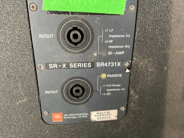 Jbl-systems sr4731x luidsprekers - afbeelding 4 van  7
