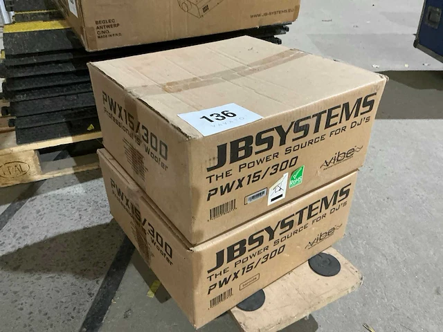Jbsystems pwx15/300 subwoofer (2x) - afbeelding 1 van  3