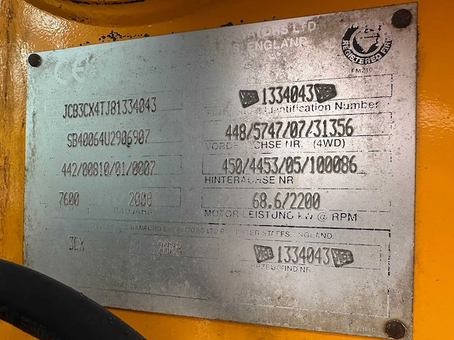 Jcb - 2008 - 3cx - graaflaadcombinatie - afbeelding 30 van  70