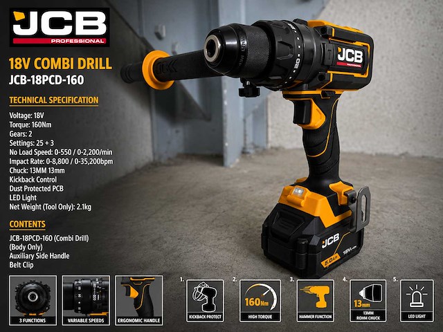 Jcb 12-delige set accugereedschappen - afbeelding 61 van  66