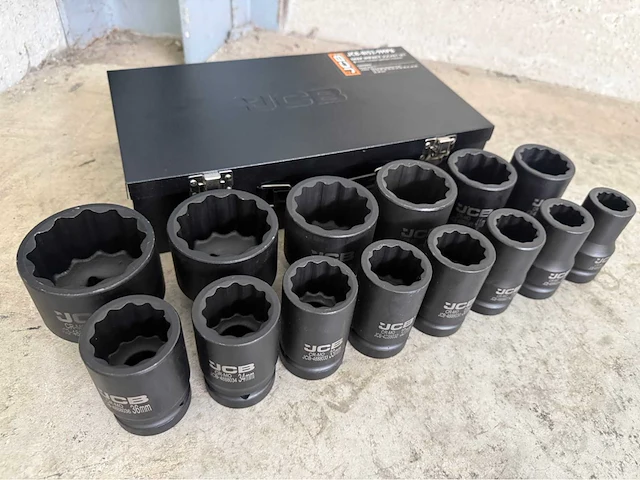 Jcb 12-kant krachtdoppen set 22 - 60 mm - afbeelding 1 van  7
