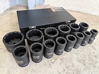 Jcb 12-kant krachtdoppen set 22 - 60 mm