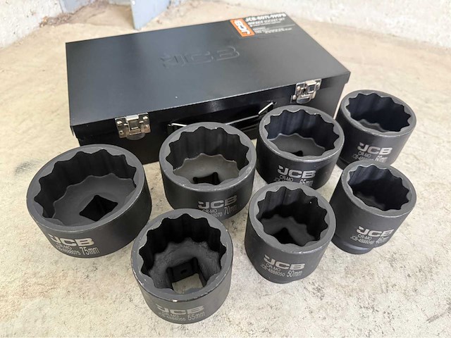 Jcb 12-kant krachtdoppen set 46 - 75 mm - afbeelding 1 van  8