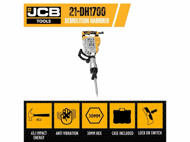 Jcb 1700w breekhamer | 21-dh1700 - afbeelding 7 van  11
