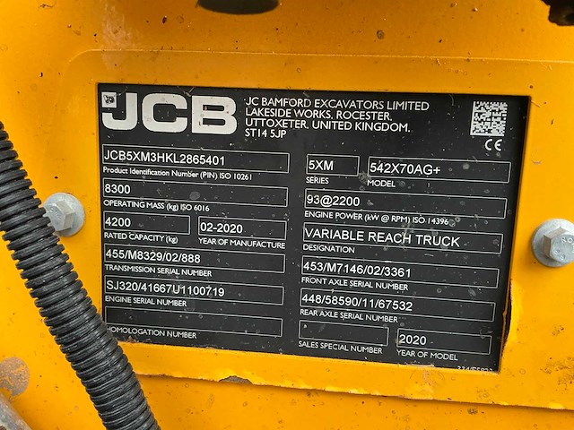 Jcb 542.70 - 2020 - afbeelding 2 van  47
