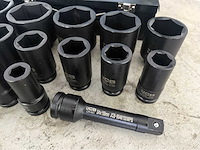 Jcb 6-kant krachtdoppen set 17 - 65 mm - afbeelding 4 van  8