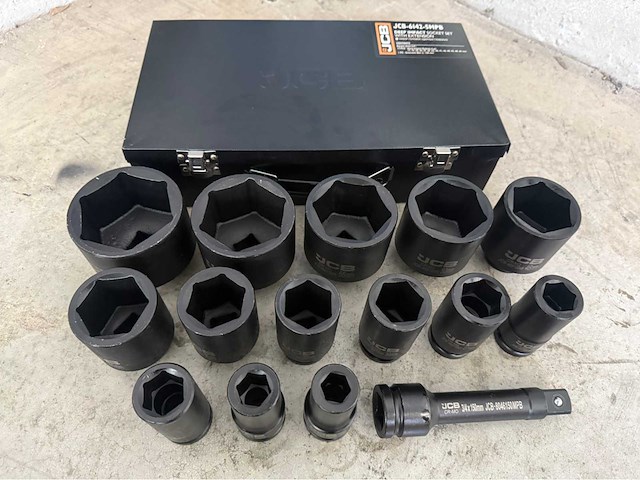 Jcb 6-kant krachtdoppen set 17 - 65 mm - afbeelding 2 van  7