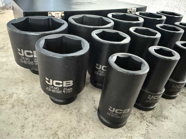 Jcb 6-kant krachtdoppen set 17 - 65 mm - afbeelding 8 van  8