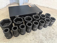 Jcb 6-kant krachtdoppen set 22 - 60 mm