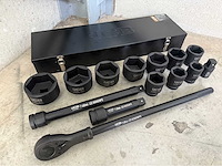 Jcb 6-kant krachtdoppen set 36 - 80 mm